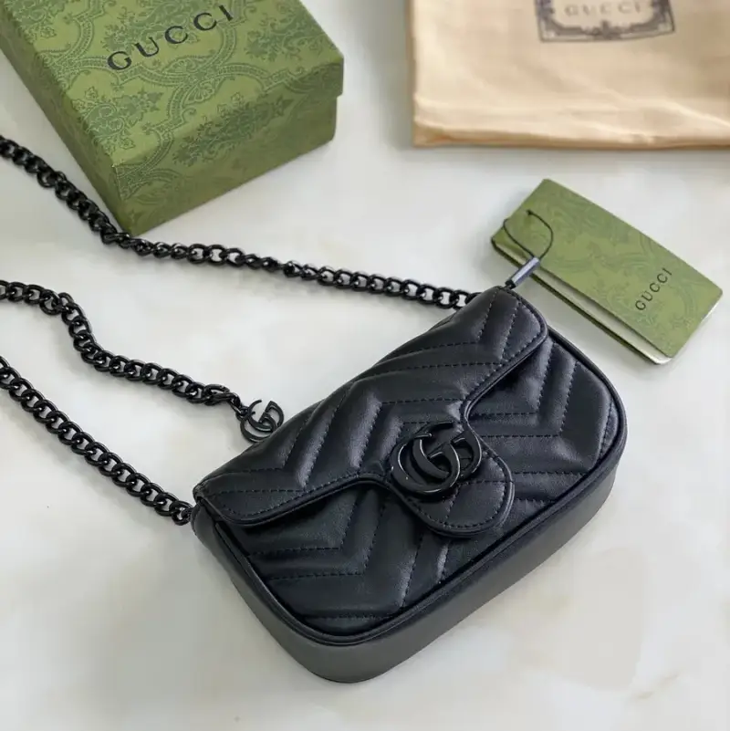 Gucci GG Marmont Belt Bag — 16.5cm black colorway — USFans Spreadsheet photo