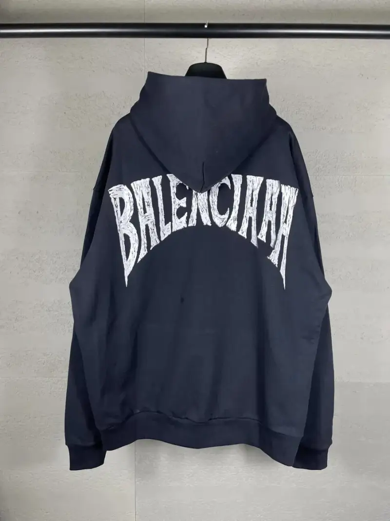 Balenciaga Glittered Logo Hoodie — black colorway — USFans Spreadsheet photo
