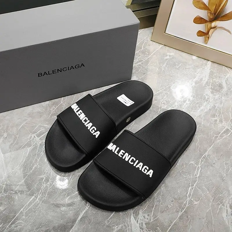 Balenciaga Slides — Black and white characters colorway — USFans Spreadsheet photo