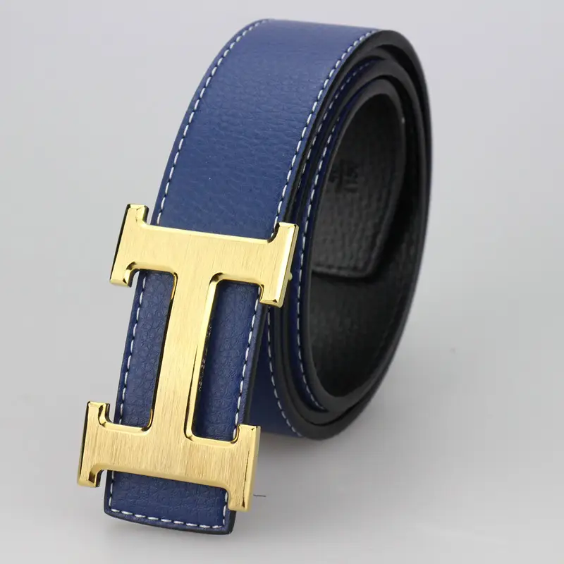 Budget Hermes Belt — H gold buckle flat blue belt colorway — USFans Spreadsheet photo