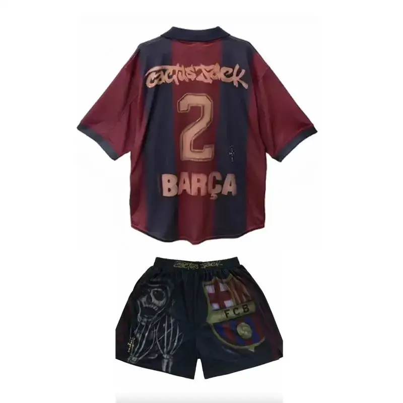 Cactus Jack x Spotify FC Barcelona Shorts — Barcelona joint suit colorway — Kakobuy Spreadsheet photo