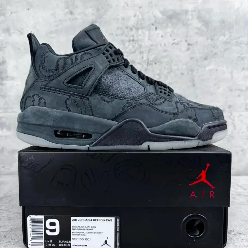 Jordan 4 Manila — 4 Kaws Black AJ4 930155-001 colorway — USFans Spreadsheet photo