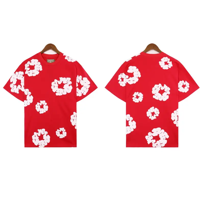 Denim Tears Tee — 2617 red colorway — USFans Spreadsheet photo