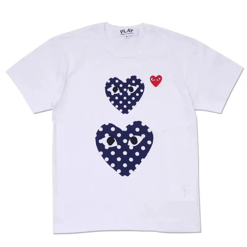 CDG Shirts — Blue Double Hearts colorway — USFans Spreadsheet photo