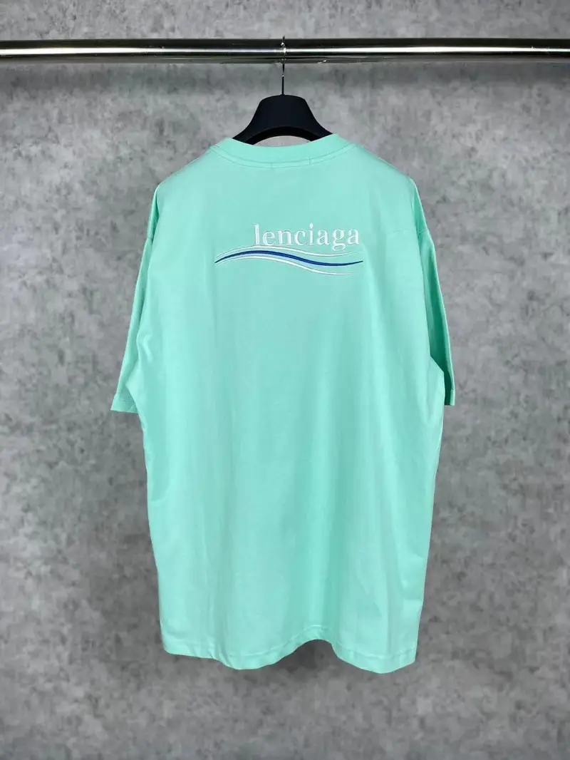 Balenciaga Logo T-Shirt — Light Green colorway — USFans Spreadsheet photo