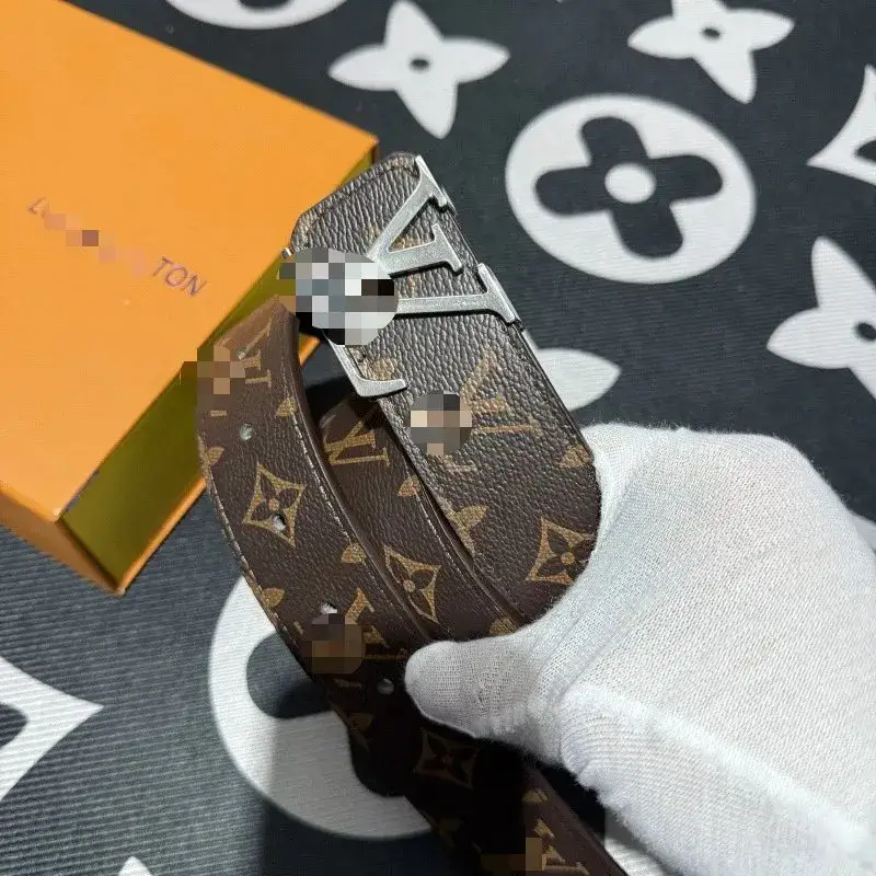 Cheap Budget LV Belt — Coffee Flower Silver Buckle [No Gift Box] colorway — USFans Spreadsheet photo