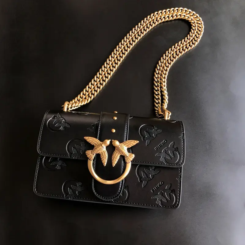 Pinko Bag — 22 High-Arch Bridge Embossed Black Small Size colorway — USFans Spreadsheet photo