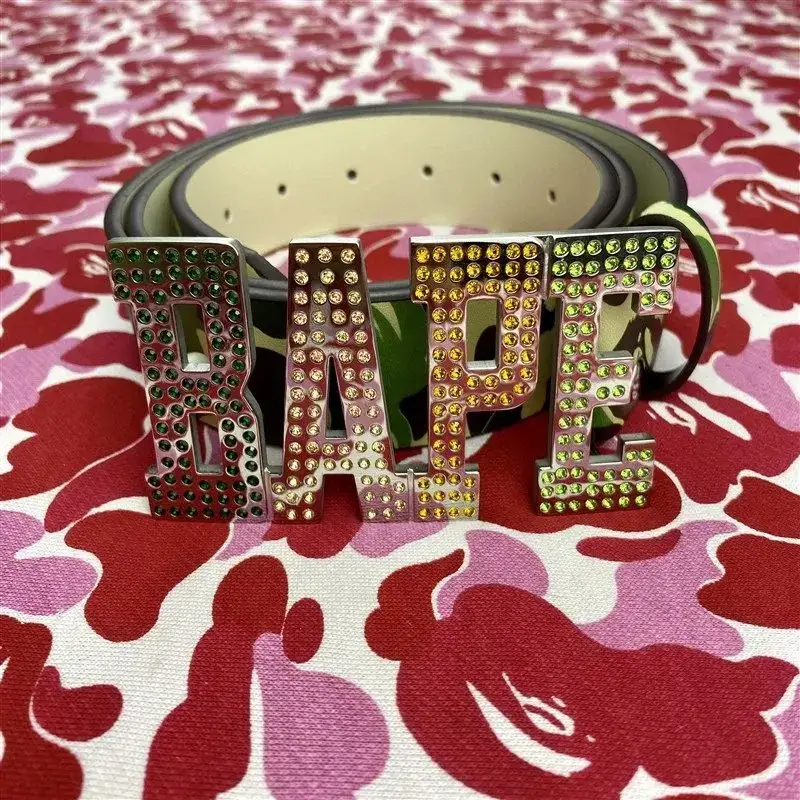 Bape Belt — green camouflage colorway — USFans Spreadsheet photo