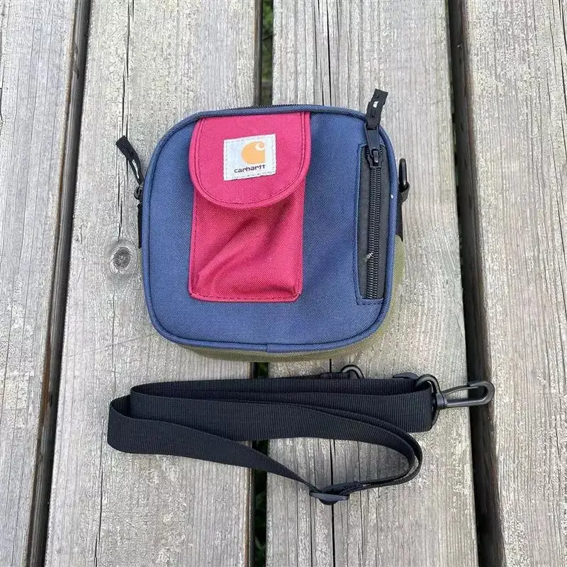 Carhartt Square Shoulder Bag — Pull bone square bag wine red spell blu colorway — USFans Spreadsheet photo