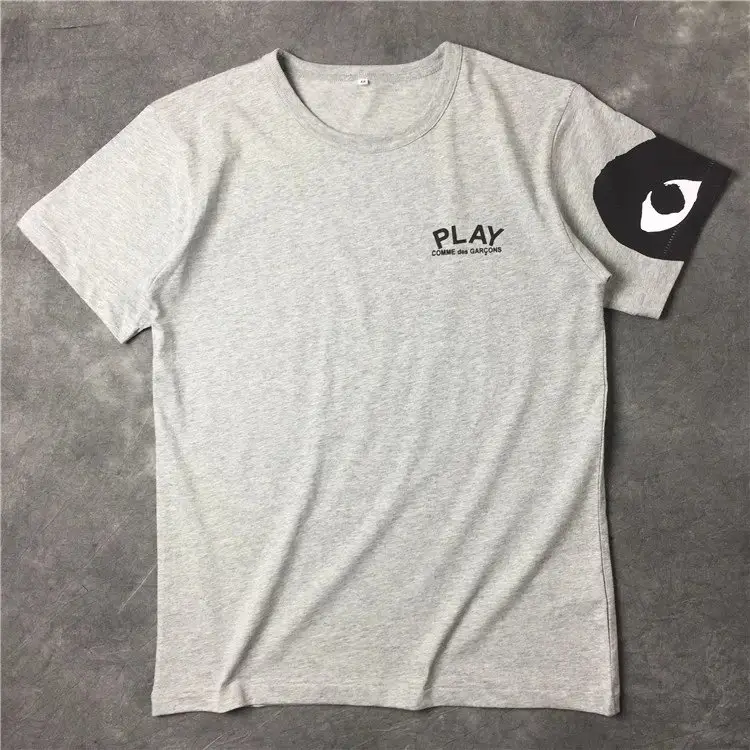 CDG T-Shirts — Grey sleeved black heart colorway — USFans Spreadsheet photo