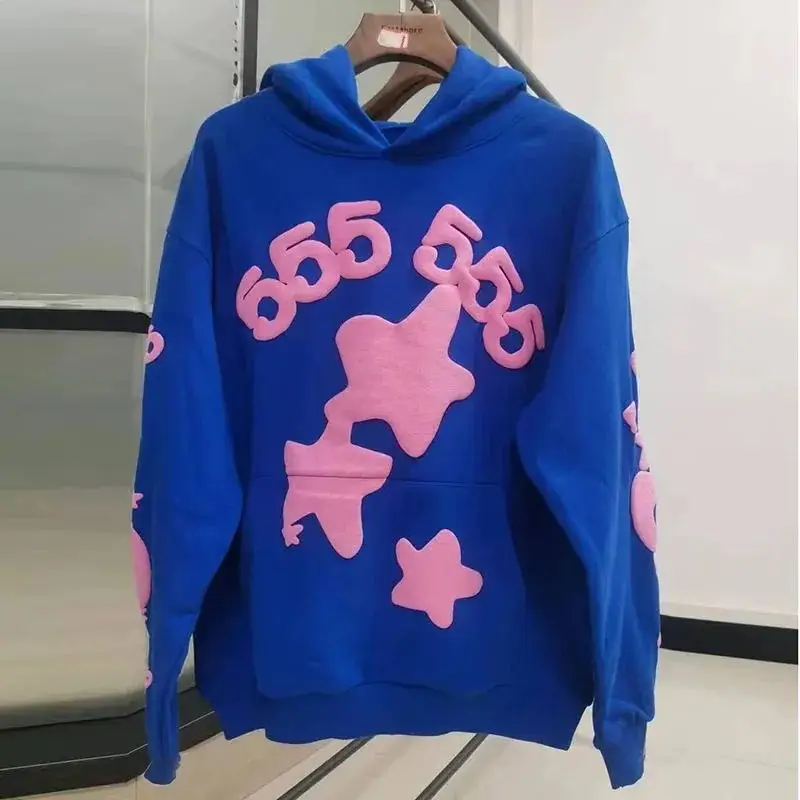 Sp5der Blue Hoodie — Blue Star colorway — USFans Spreadsheet photo