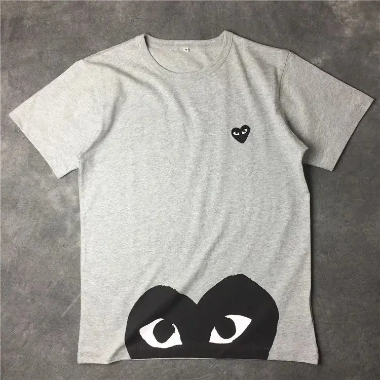 CDG T-Shirts — Grey half black heart colorway — USFans Spreadsheet photo