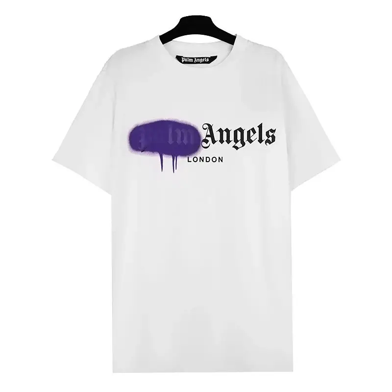 Palm Angels Tee — 2197 white-purple print colorway — USFans Spreadsheet photo