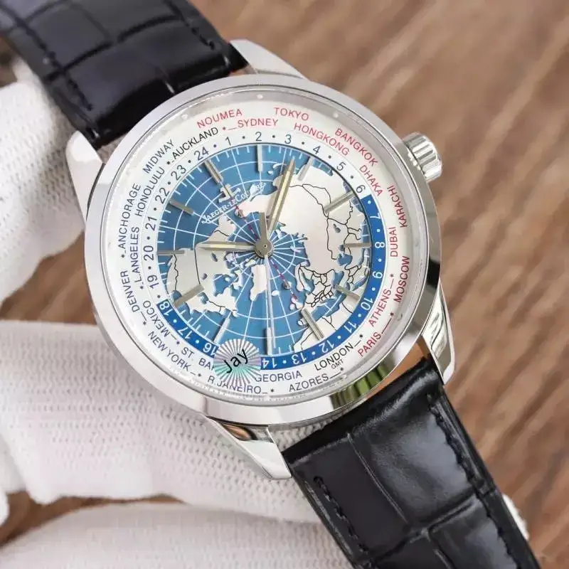 Jaeger-LeCoultre Geophysic Watch — Silver Shell  White Plate Black Leather colorway — USFans Spreadsheet photo