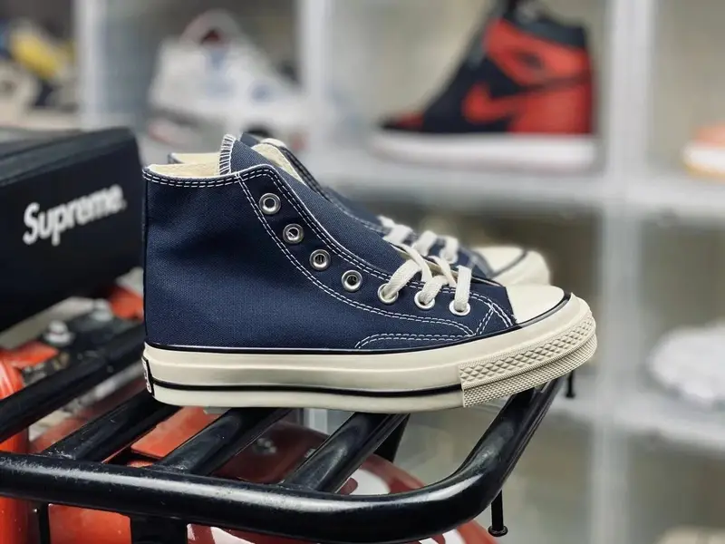 Converse Basic And CDG — black blue high top colorway — Kakobuy Spreadsheet photo