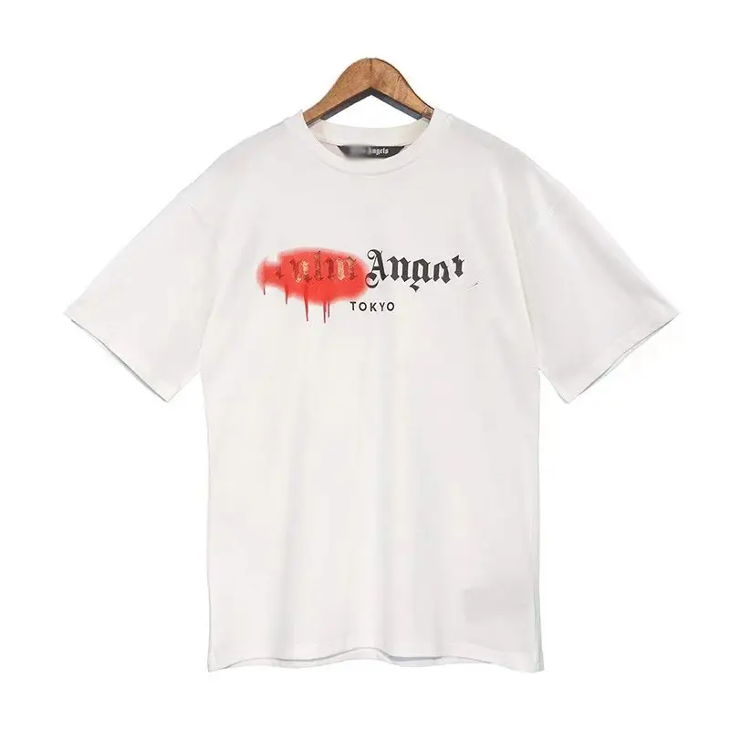 Palm Angels Spray T-Shirt — White/Red colorway — USFans Spreadsheet photo