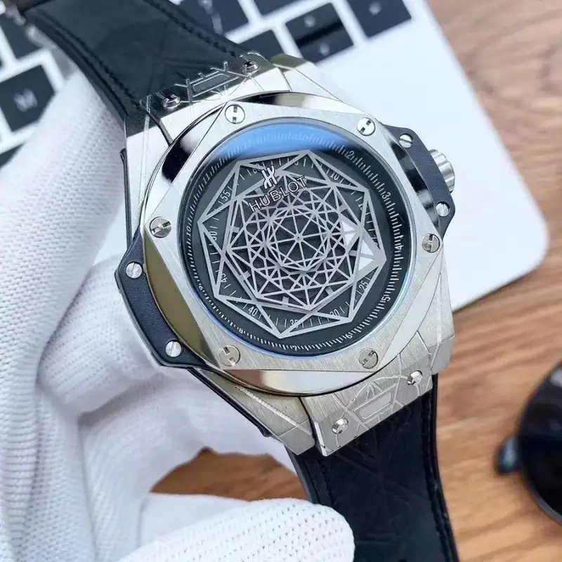 Hublot Big Bang Sang Bleu — silver  Black Disk  Black Belt colorway — Kakobuy Spreadsheet photo