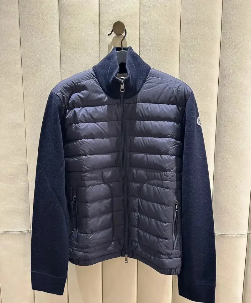 Moncler Padded Cotton Zip-Up Cardigan（With NFC Scanning） — 158# navy blue colorway — USFans Spreadsheet photo
