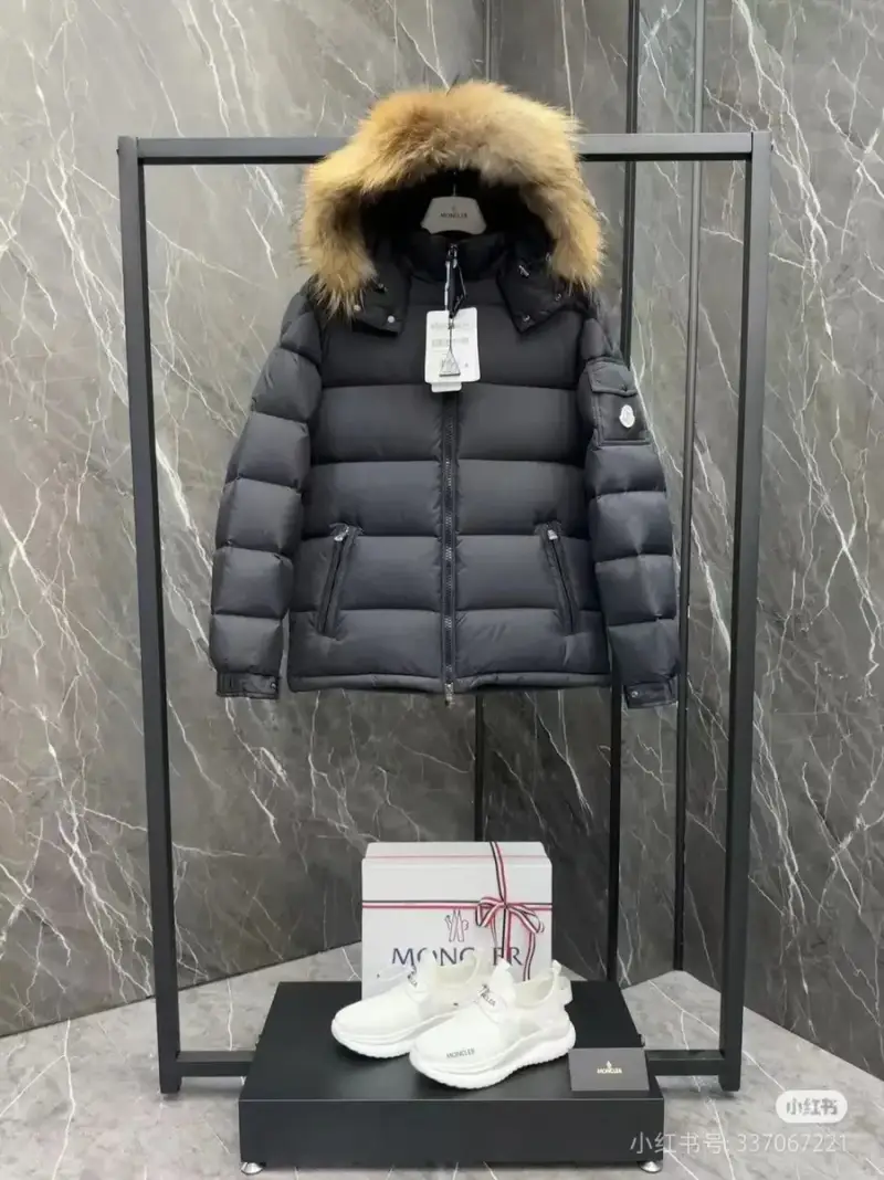 Moncler Mayaf Faux Fur-Trimmed Down Jacket — Black colorway — USFans Spreadsheet photo
