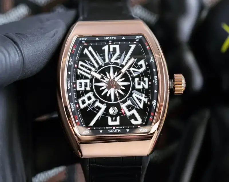 Vanguard Yachting Watch — Rose Gold Shell  Black Plate Black Tape colorway — USFans Spreadsheet photo