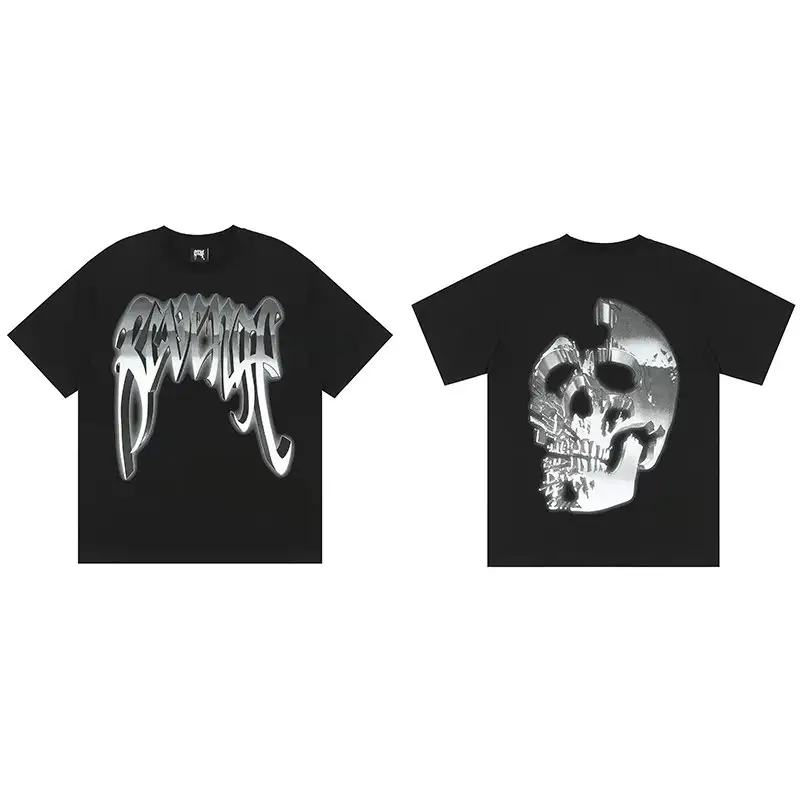 Revenge T-Shirts — Dark gray， black gray， metal skull colorway — Kakobuy Spreadsheet photo