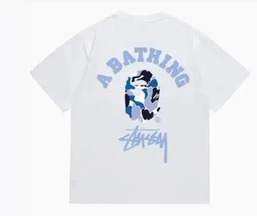 Bape x Stussy Tee — 213 White colorway — USFans Spreadsheet photo