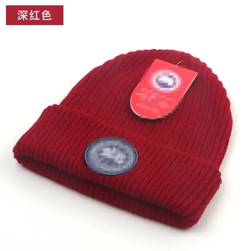 Canada Goose Beanie — Black Label-dark red colorway — USFans Spreadsheet photo
