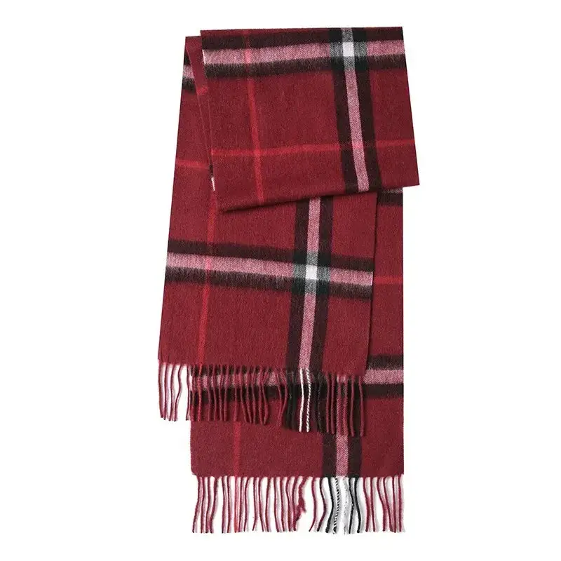 Burberry Scarf — Wine red checkerboard colorway — USFans Spreadsheet photo