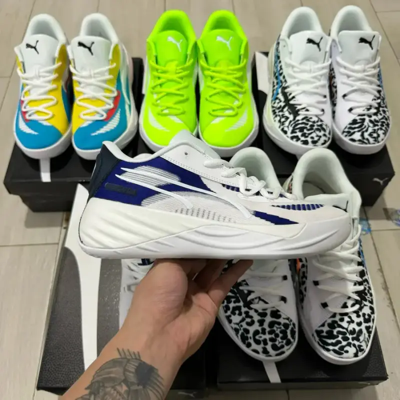 Puma All-Pro Basketball Shoes — White blue colorway — Kakobuy Spreadsheet photo