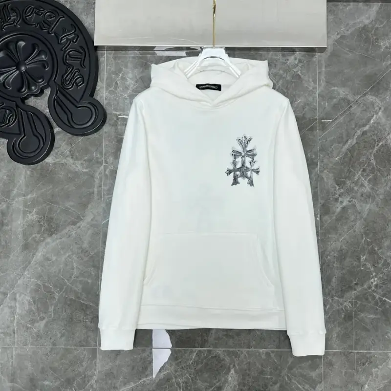 White Chrome Hearts Hoodie — white colorway — USFans Spreadsheet photo
