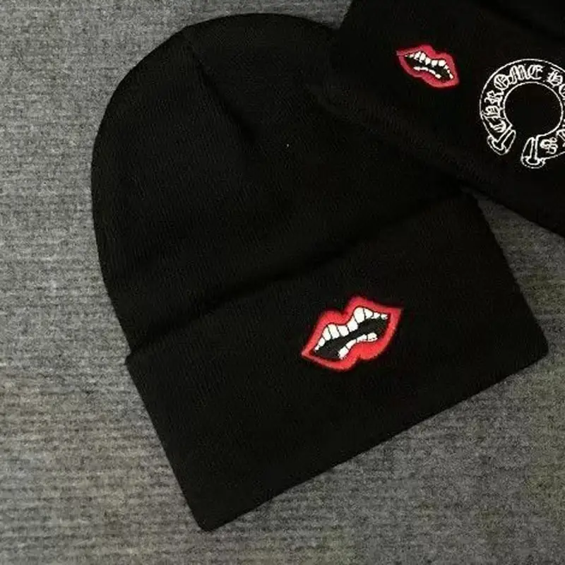 Chrome Hearts Beanie — black single lip colorway — USFans Spreadsheet photo