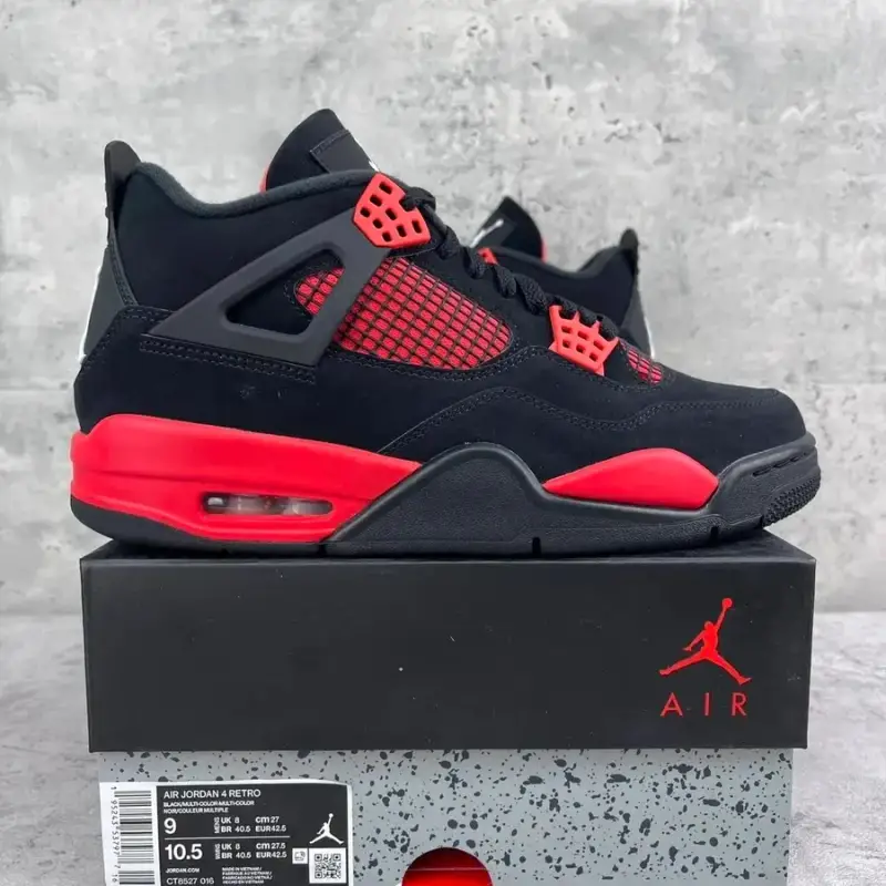 Jordan 4 Manila — Black Red Thunder CT8527-016 colorway — USFans Spreadsheet photo