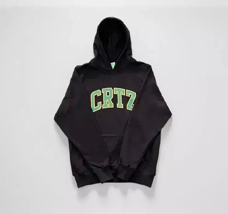 Corteiz Alcatraz Hoodie — Black Green Label colorway — USFans Spreadsheet photo