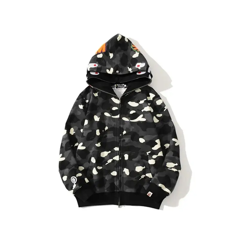 Bape Shark Hoodie — 8802 Double Cap Black colorway — USFans Spreadsheet photo