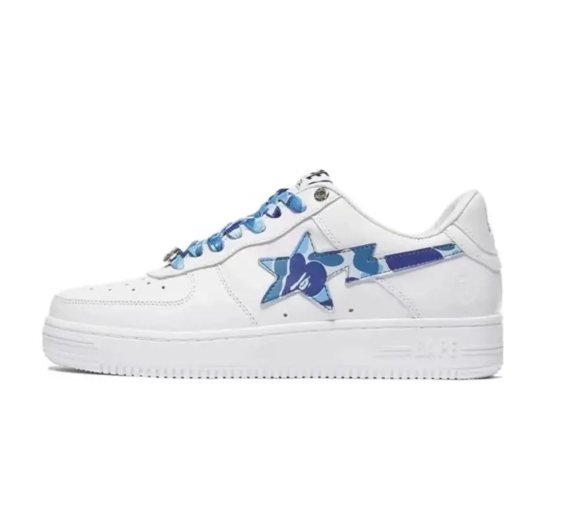Bapesta Sneakers — White Blue Camo colorway — Kakobuy Spreadsheet photo