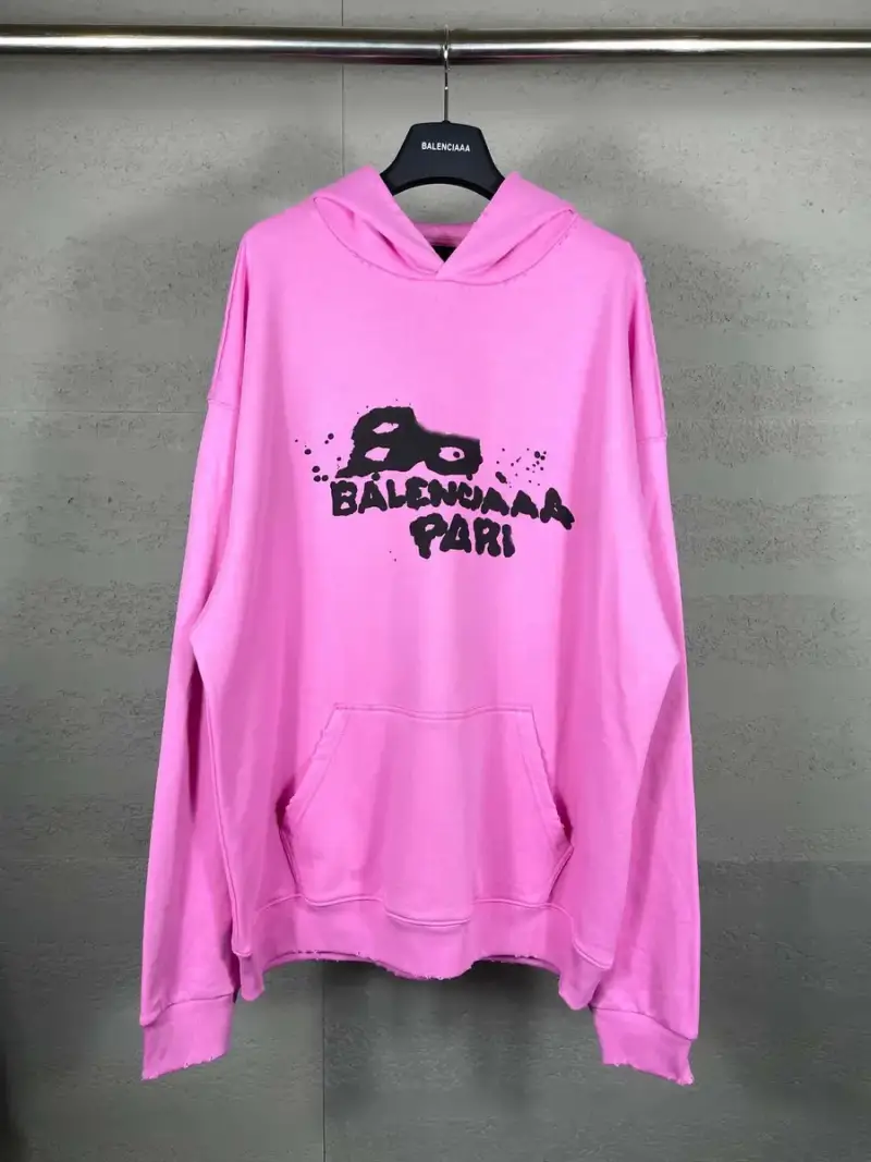 Balenciaga Paris Graffiti Hoodie — Pink colorway — USFans Spreadsheet photo