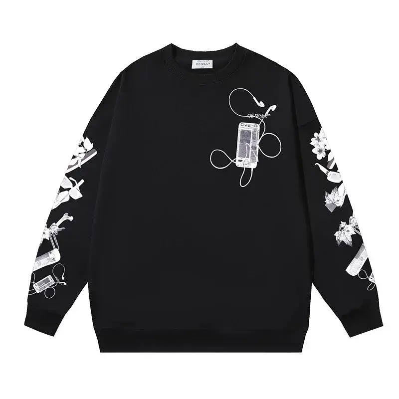 Off-White White Crewneck — 1028 black colorway — USFans Spreadsheet photo