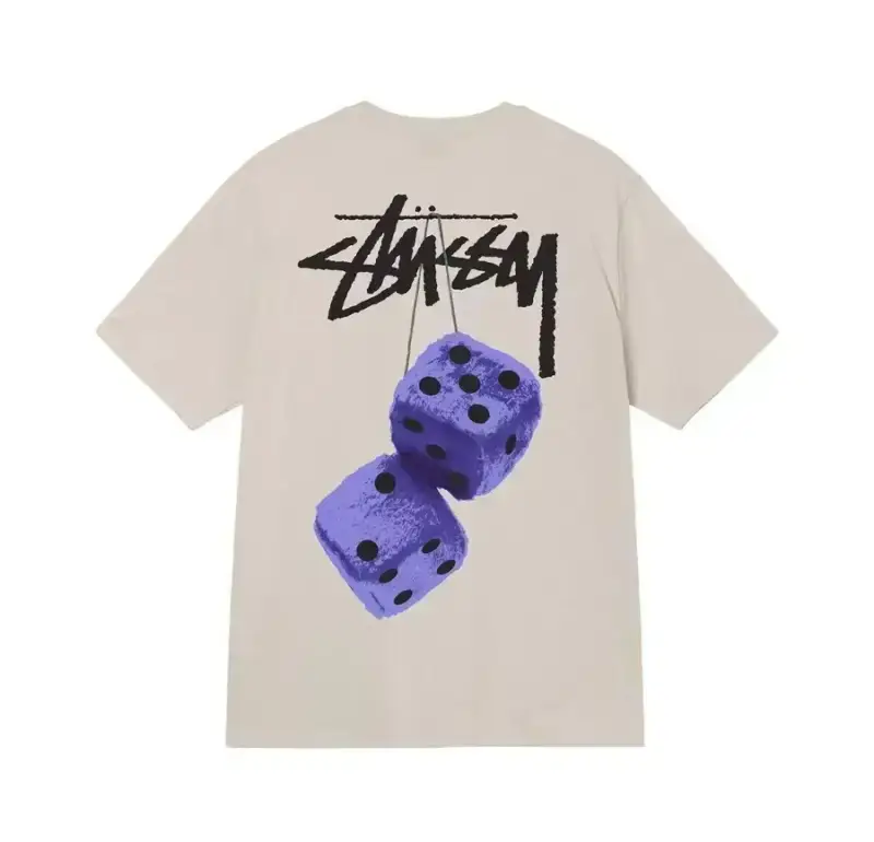 Stussy Tee — Khaki [Purple Dice]] colorway — Kakobuy Spreadsheet photo