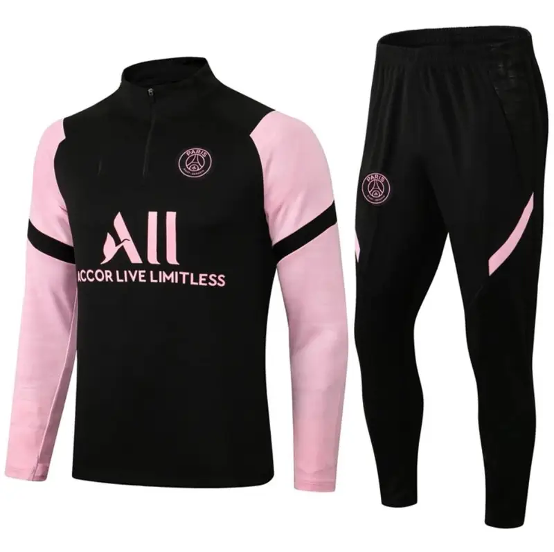 Football Set Tracksuit — 2122 Paris black pink sleeves colorway — USFans Spreadsheet photo