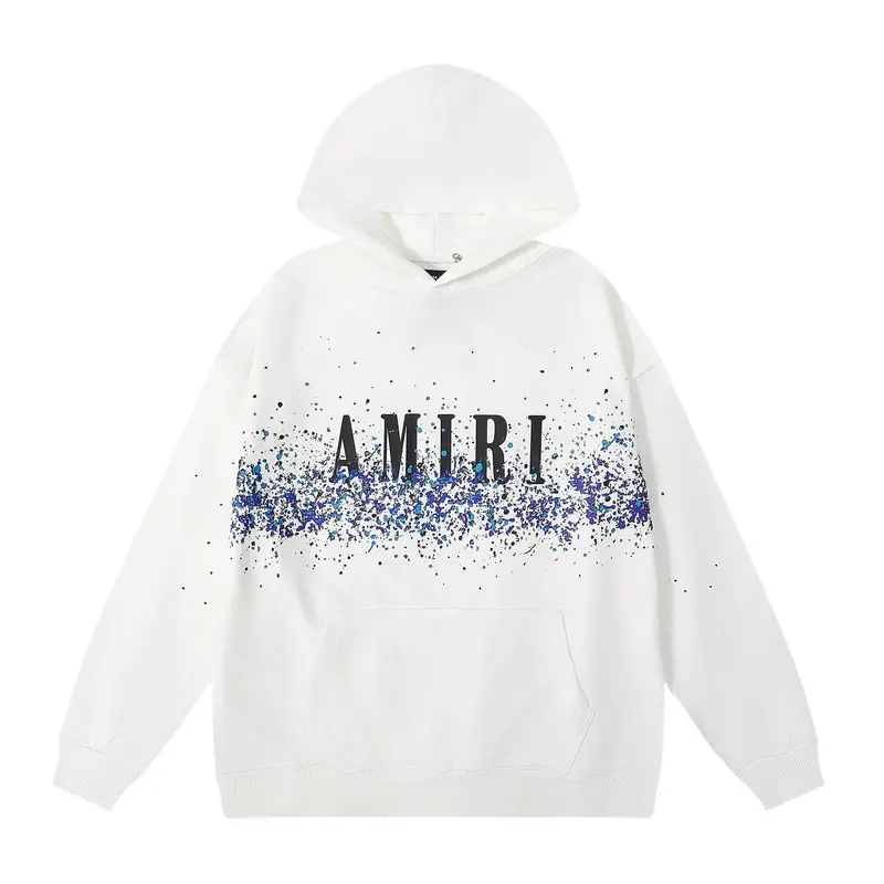 Amiri Paint Splatter Hoodie — 857 white colorway — USFans Spreadsheet photo