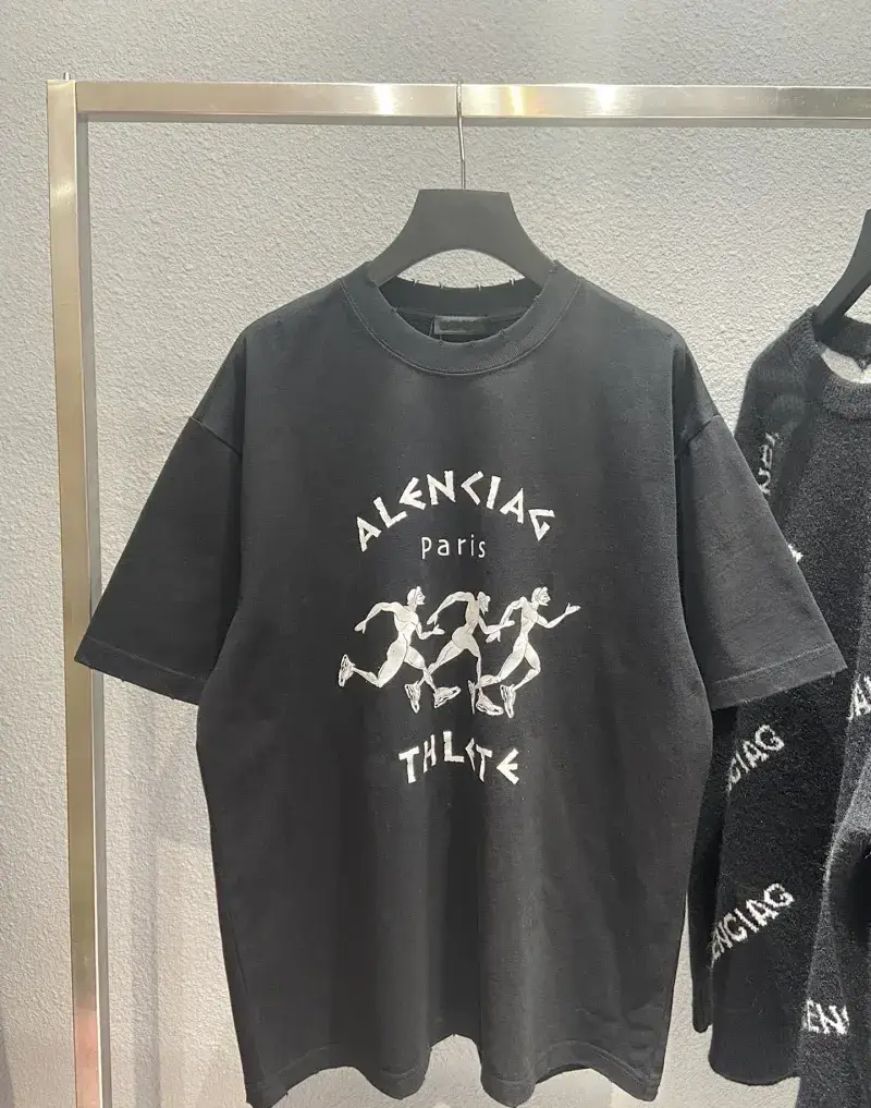 Balenciaga Athletes T-Shirt — black colorway — USFans Spreadsheet photo