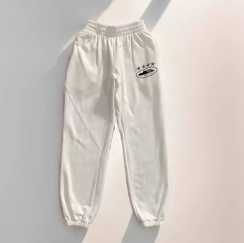 Corteiz Alcatraz Basic Triple Black Pants — White with 4 stars. colorway — USFans Spreadsheet photo