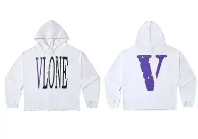 VLONE Hoodie — Miami White Purple V colorway — Kakobuy Spreadsheet photo