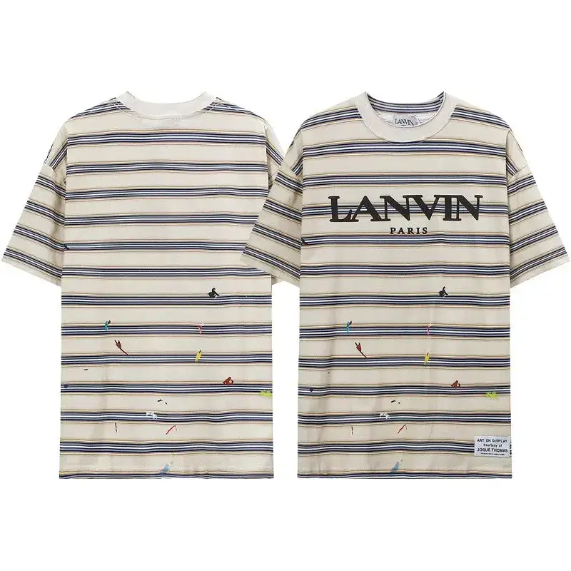 Gallery Dept T-Shirts — 37 stripes [splash ink stripes]] colorway — USFans Spreadsheet photo