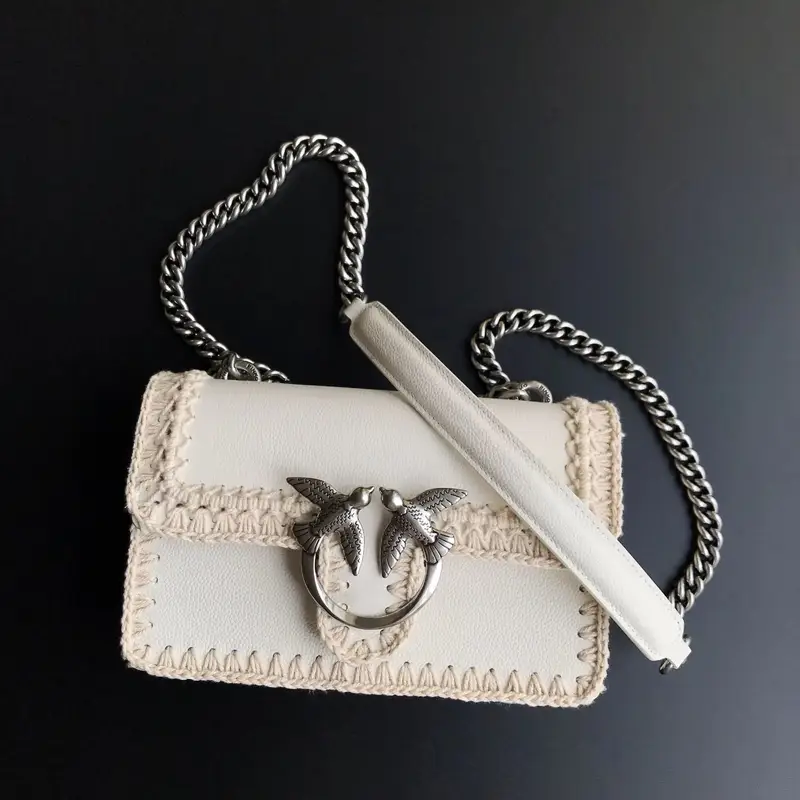 Pinko Bag — Top-layer hand-stitched white small size colorway — USFans Spreadsheet photo