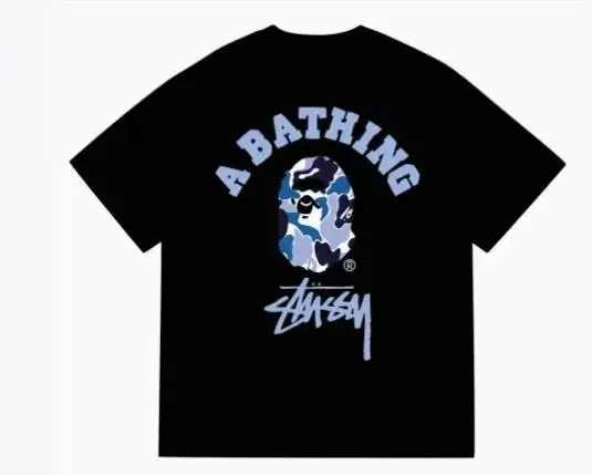 Bape x Stussy Tee — 213 black colorway — USFans Spreadsheet photo