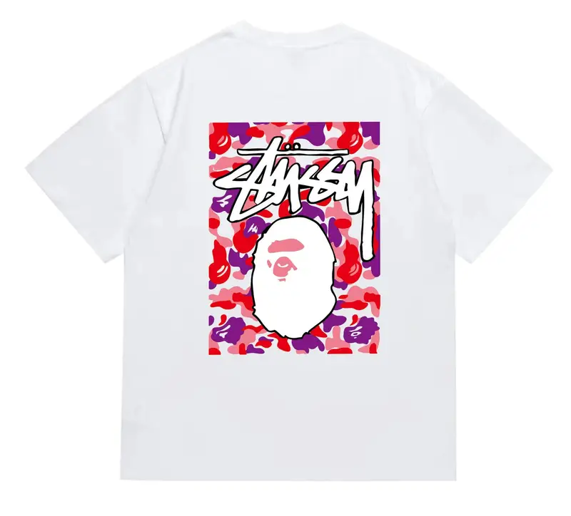 Bape x Stussy Tee — 203 white powder colorway — USFans Spreadsheet photo