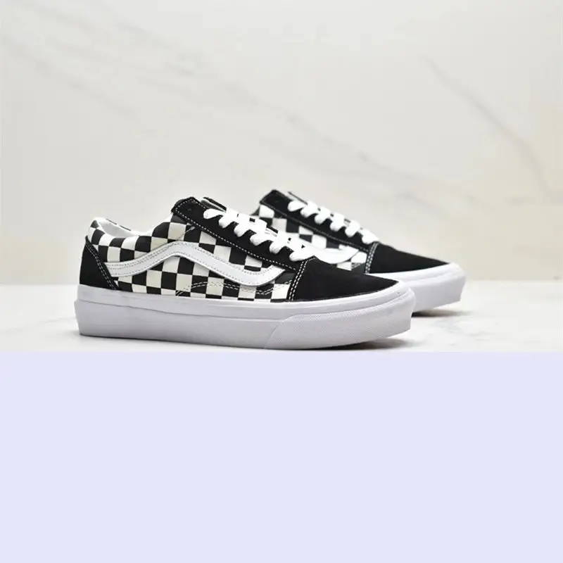 Vans Old Skool Shoes — Anna OS black and white grid low colorway — Kakobuy Spreadsheet photo