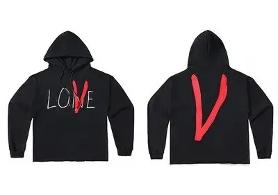 VLONE Hoodie — Rose Red Valentine's Day Black Red V colorway — Kakobuy Spreadsheet photo