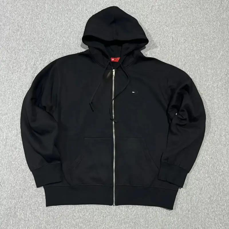 Supreme Zip Hoodie — Small label black zipper colorway — USFans Spreadsheet photo
